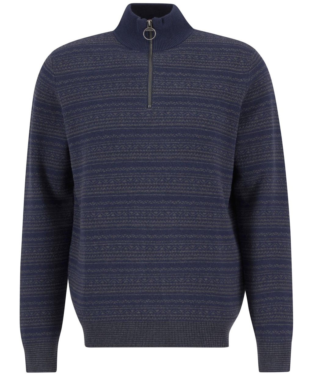 Men's Barbour Dartfield Half Zip Knitted Jumper - Navy