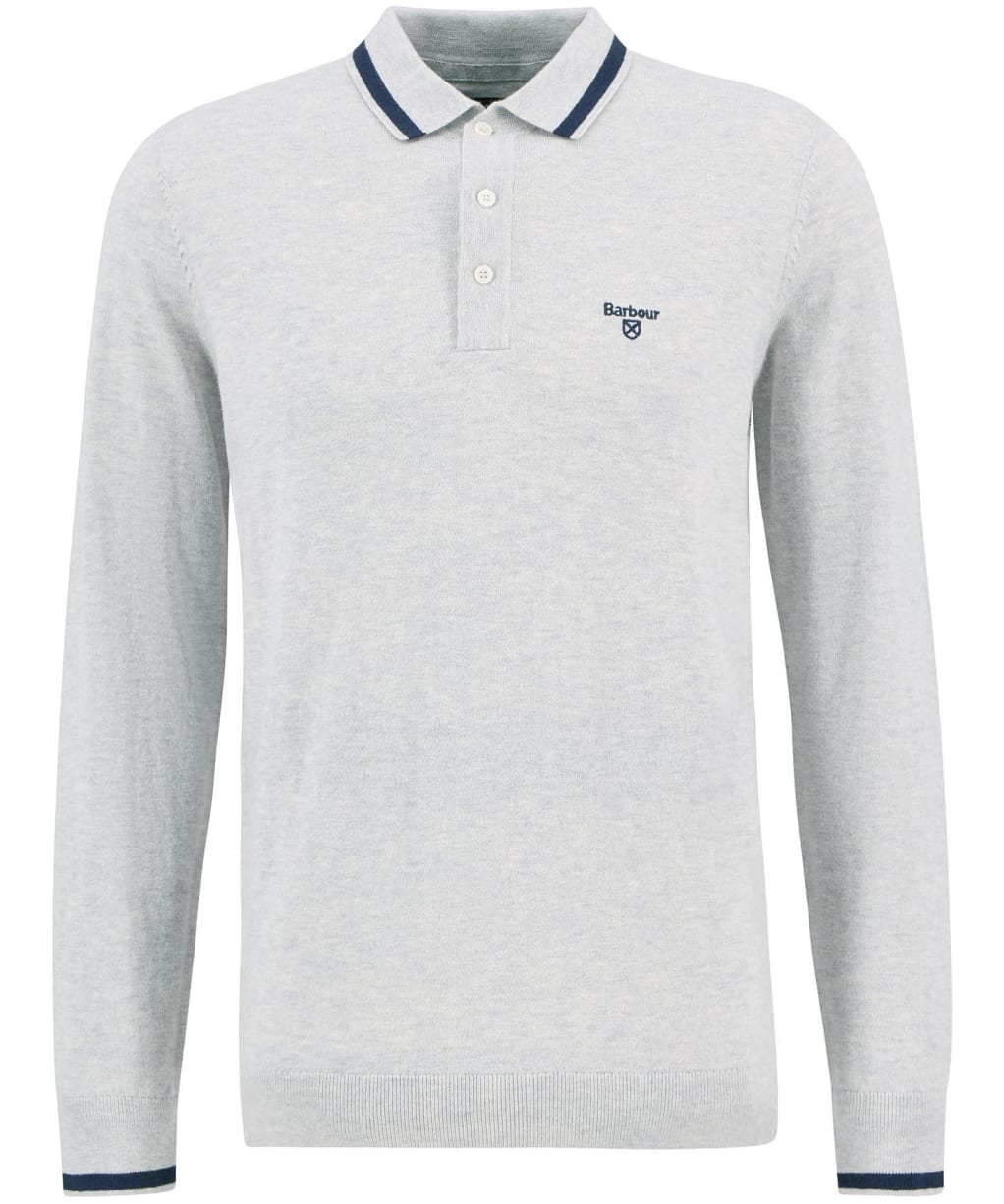 Men's Barbour Rocton Knitted Polo Shirt - Mist