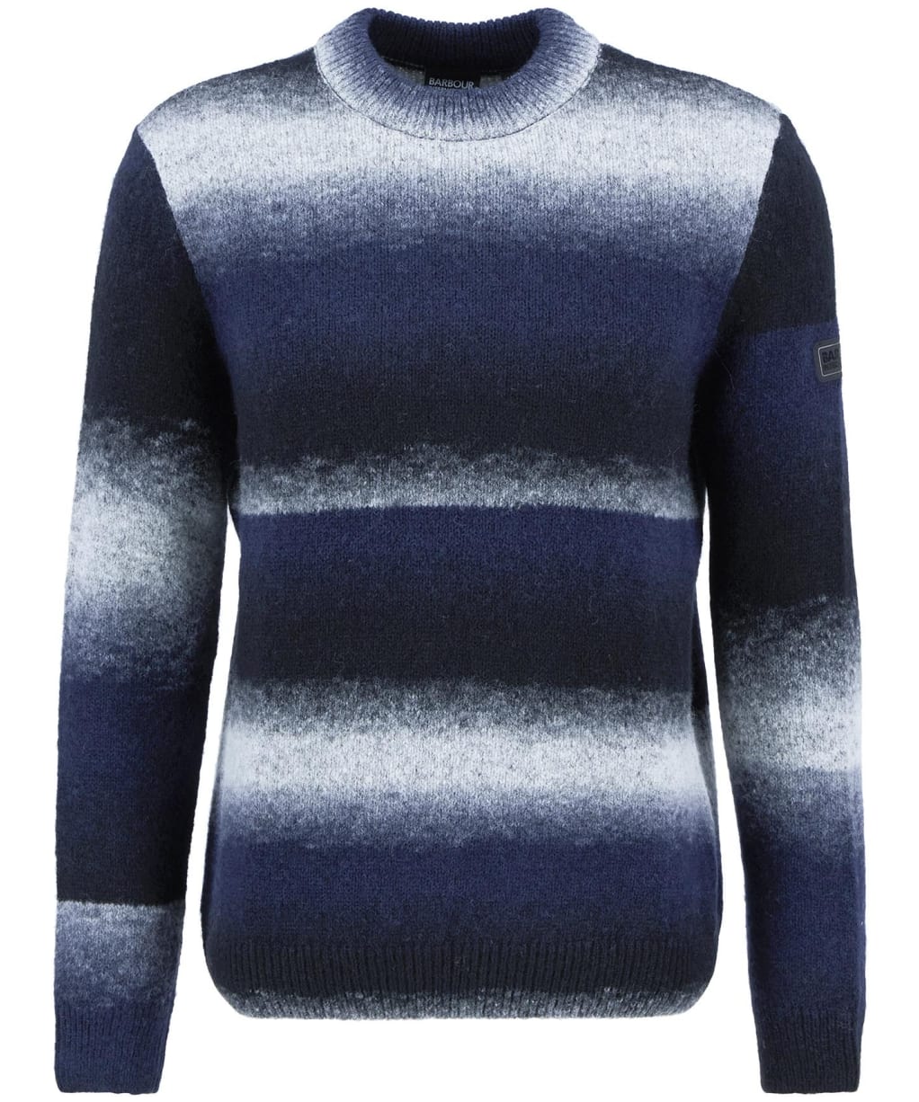 Men's Barbour International Vector Colour Block Crew Neck Jumper - Black