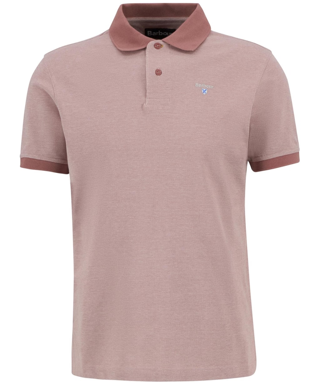 Men's Barbour Sports Polo Mix Shirt - Earth Pink