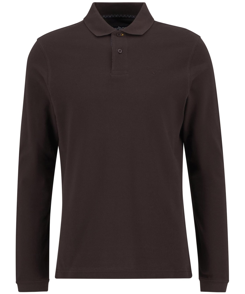 Men’s Barbour L/S Sports Polo Shirt - Dark Oak