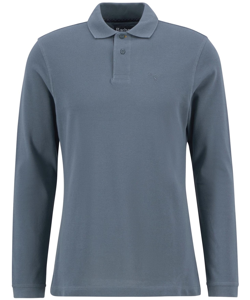 Men’s Barbour L/S Sports Polo Shirt - Bluestone