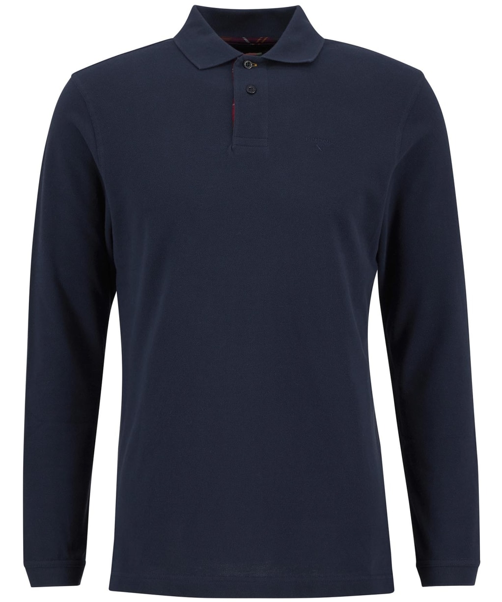 Men’s Barbour L/S Sports Polo Shirt - NAVY/WINTERBERRY
