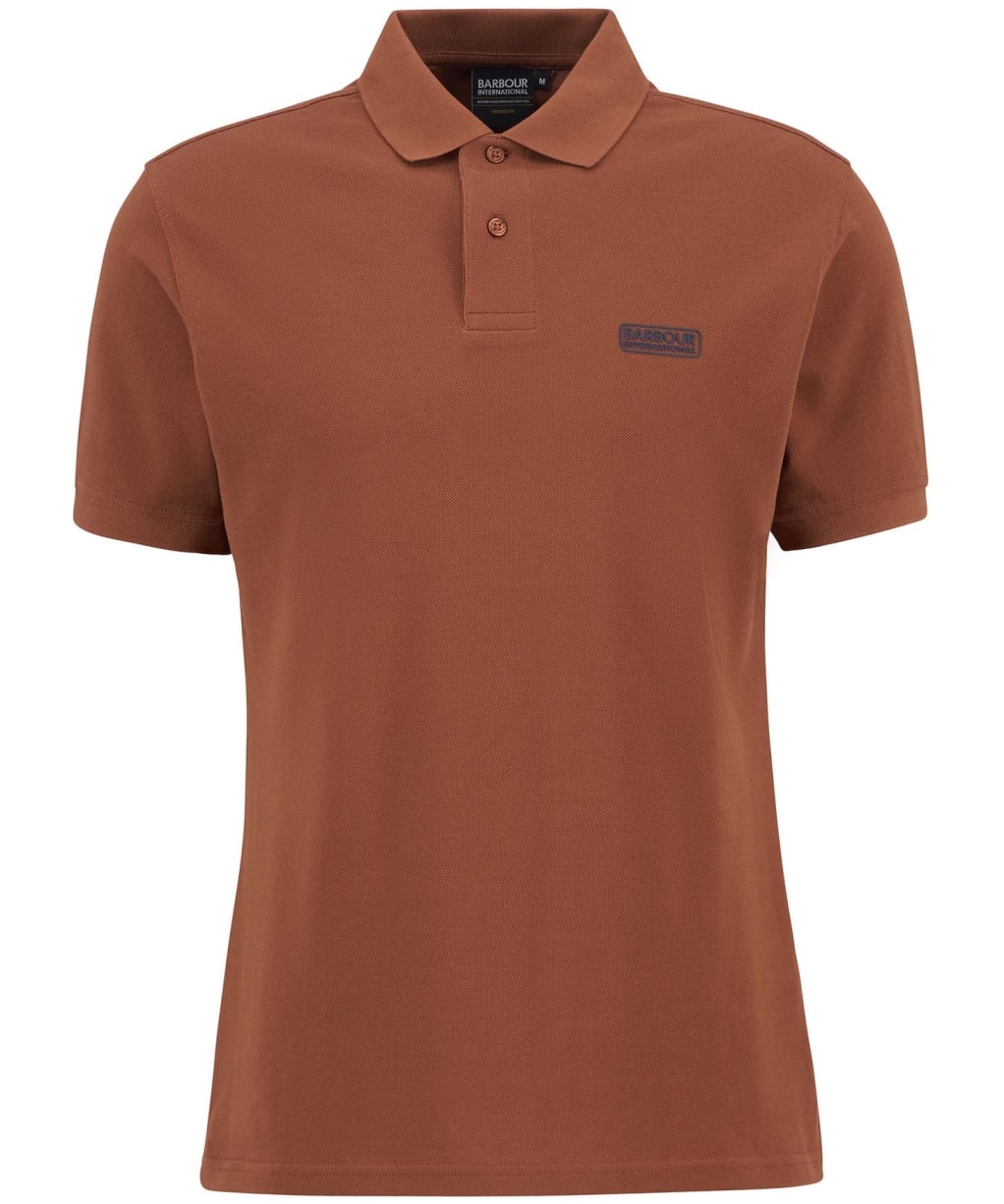 Men's Barbour International Essential Polo - Dark Ginger
