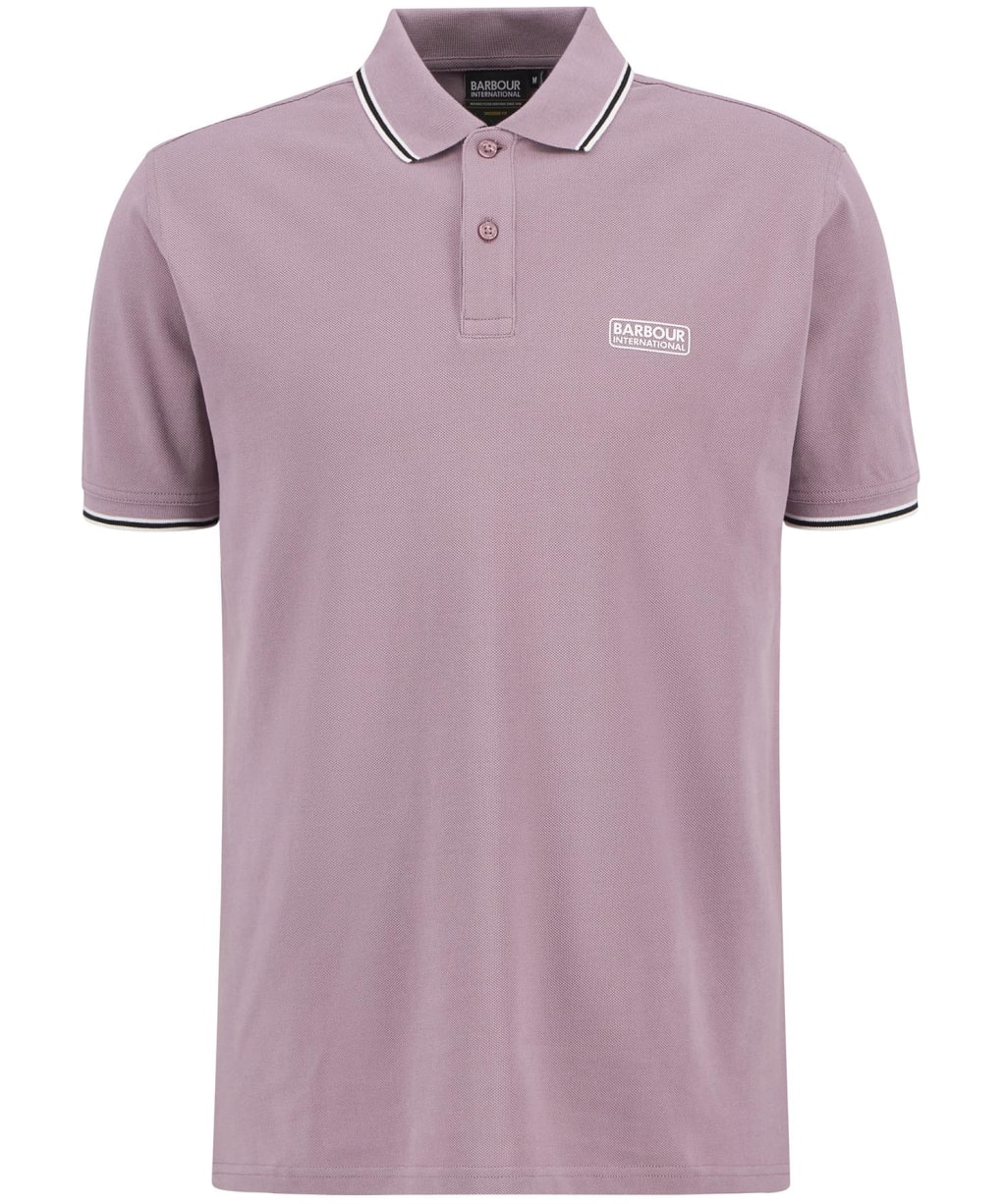 Men's Barbour International Evan Tipped Polo Shirt - Elderberry