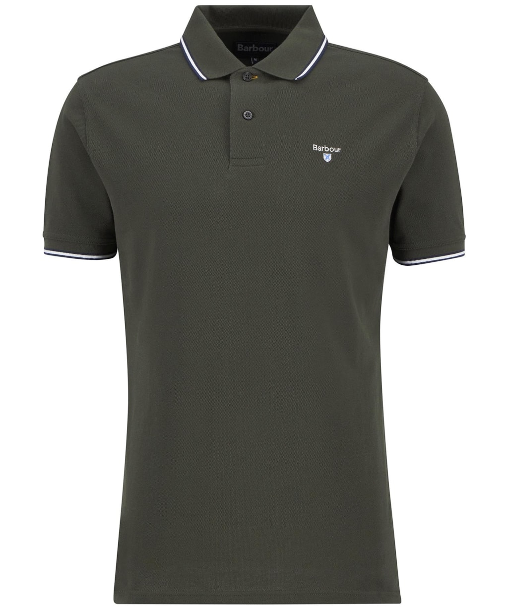 Men's Barbour Fielding Tailored Polo Shirt - Olive