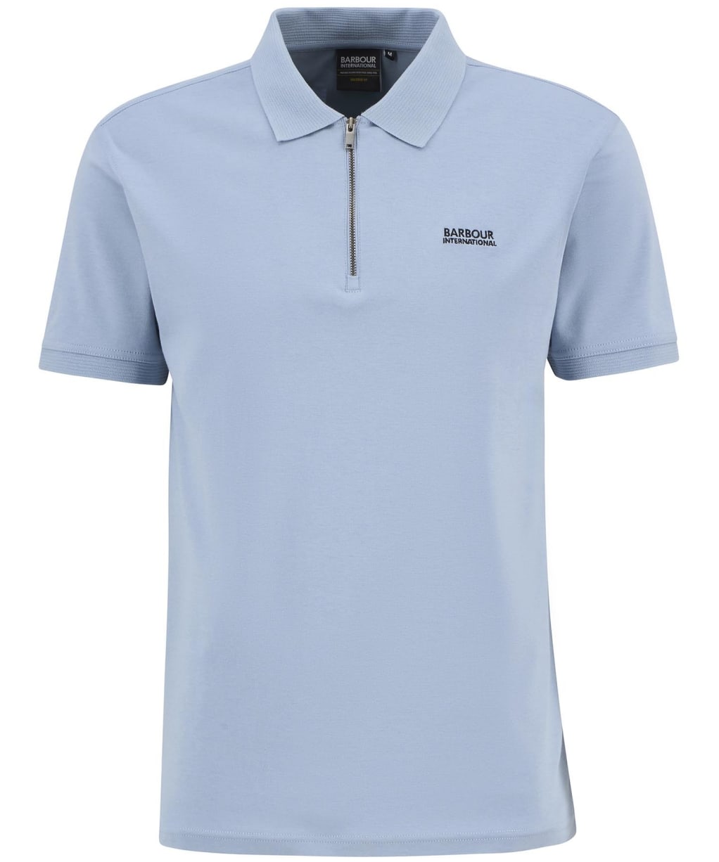 Men's Barbour International Innes Interlock Polo Shirt - Cool Blue