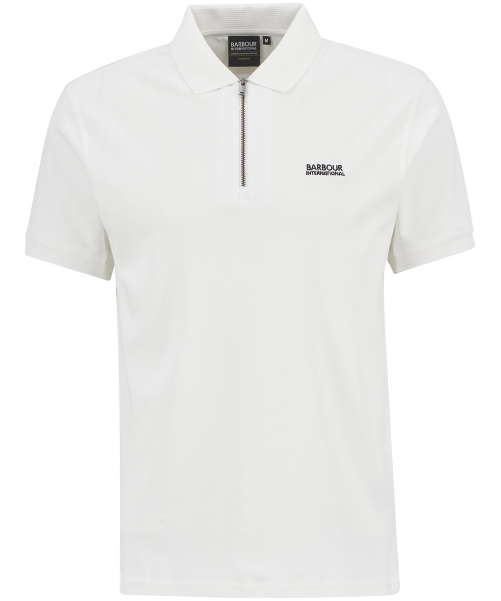 Men's Barbour International Innes Interlock Polo Shirt - White