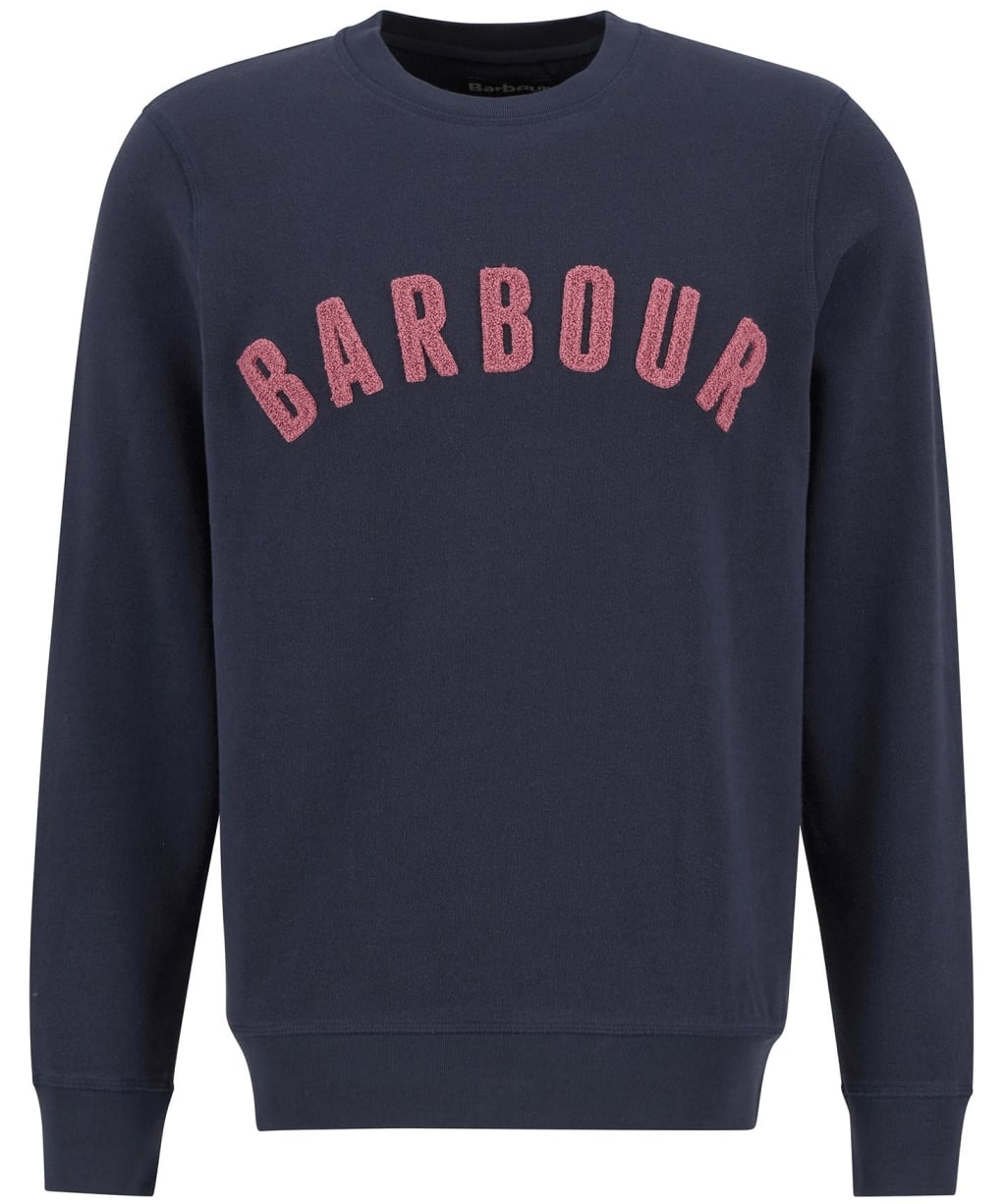 Men's Barbour Prep Logo Crew Sweater - Navy / Pink