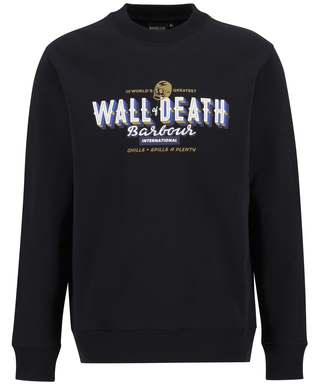 Men's Barbour International Wall Crew Sweatshirt - Black