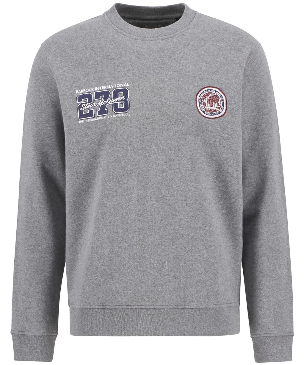 Men's Barbour International Cooldown Sweatshirt - Anthracite Marl