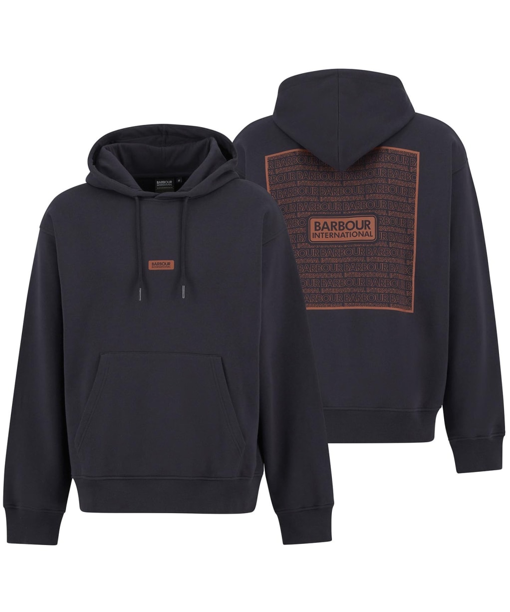 Men's Barbour International Lever Graphic Hoodie - Dark Navy