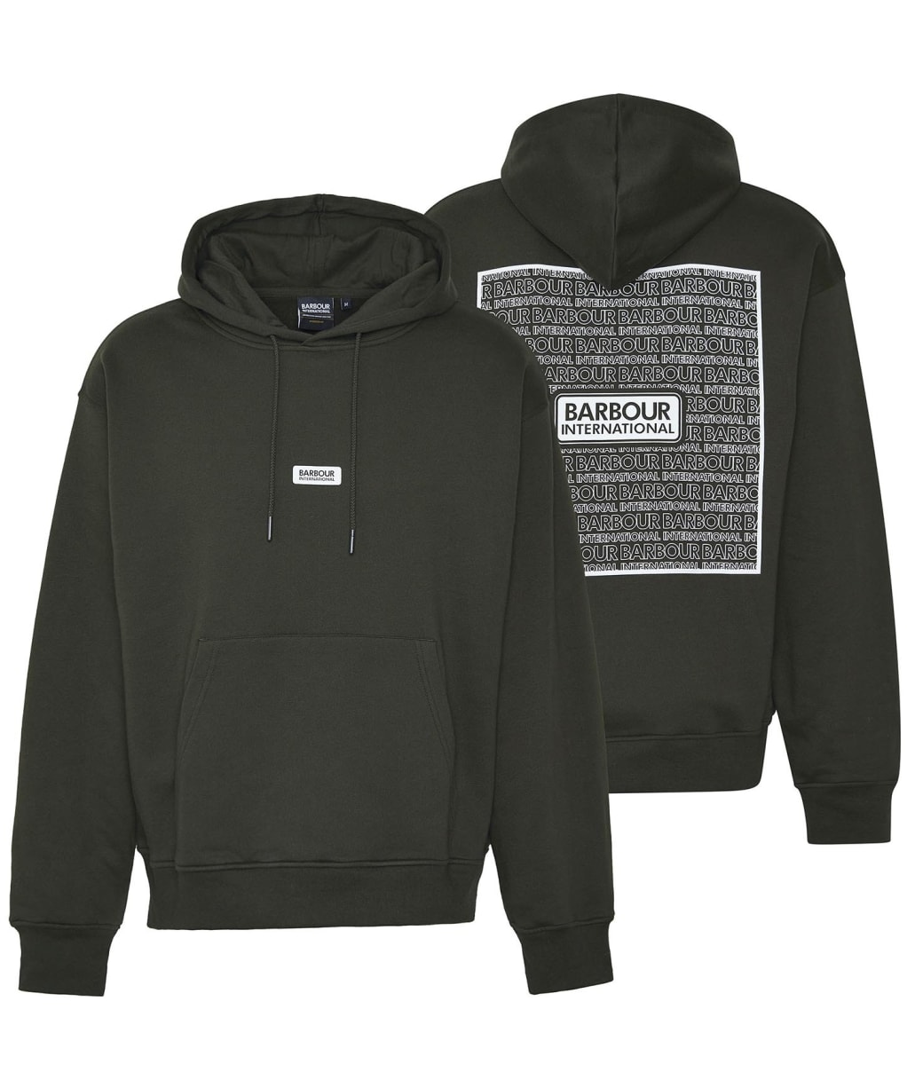 Men's Barbour International Lever Graphic Hoodie - Sage