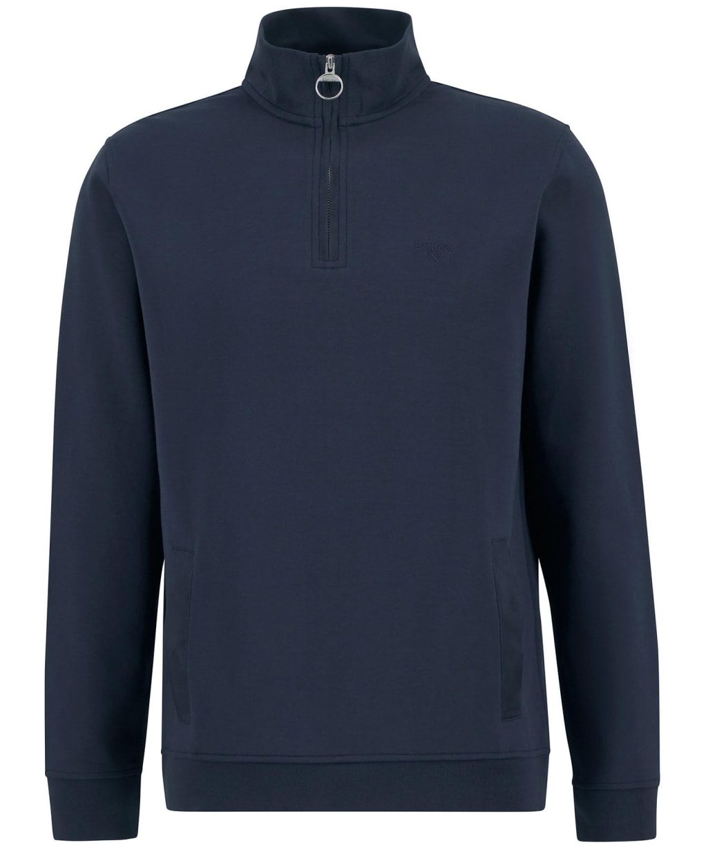 Men's Barbour Lambeth Interlock Half Zip Sweatshirt - Navy
