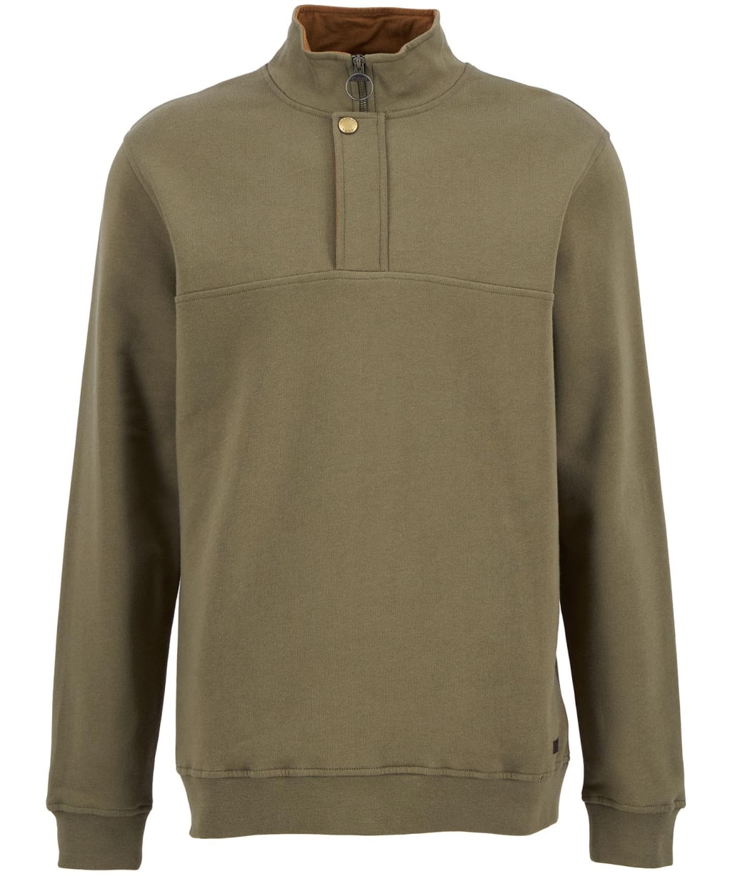Men's Barbour Haddon Half Zip Sweatshirt - Olive