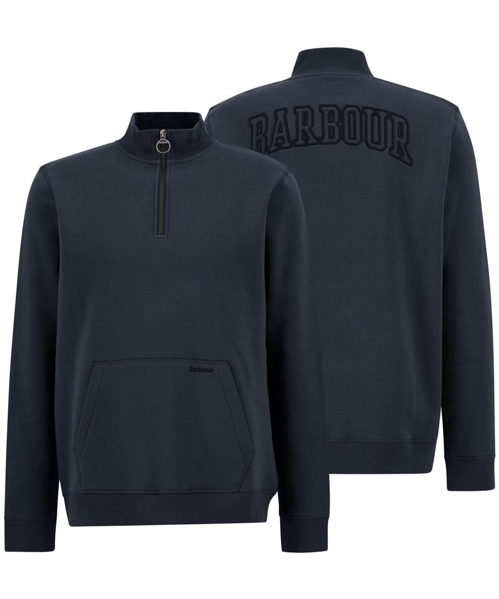 Men's Barbour Cragwell Relaxed Half Zip Sweatshirt - Dark Navy