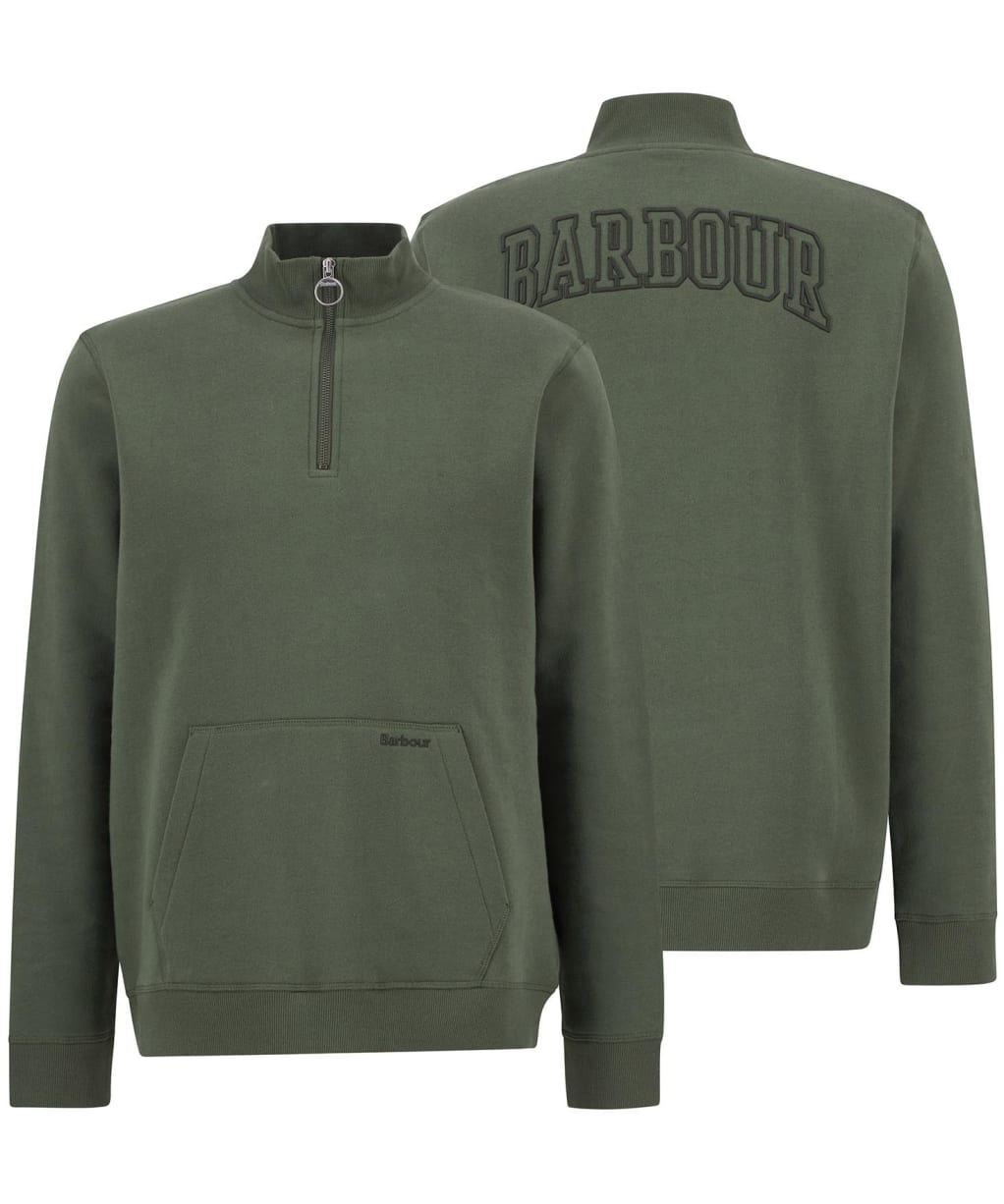 Men's Barbour Cragwell Relaxed Half Zip Sweatshirt - Thyme
