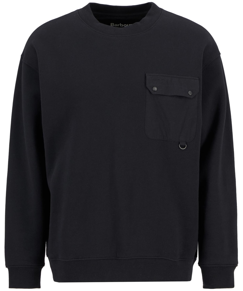 Men's Barbour Leazes Crew Neck Sweatshirt - Black