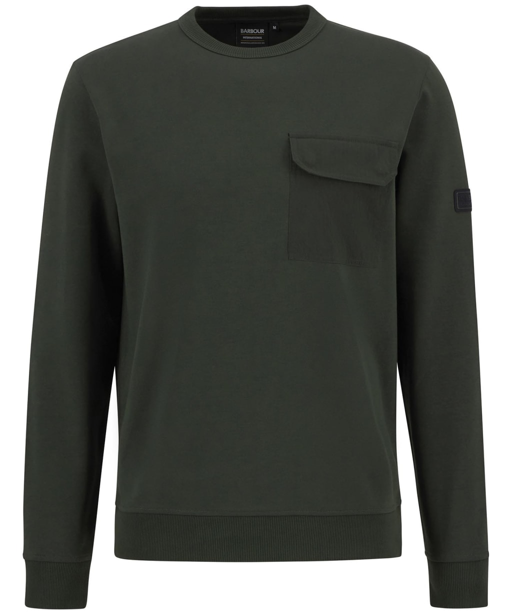 Men's Barbour International Ilford Interlock Crew Neck Sweatshirt - Sage