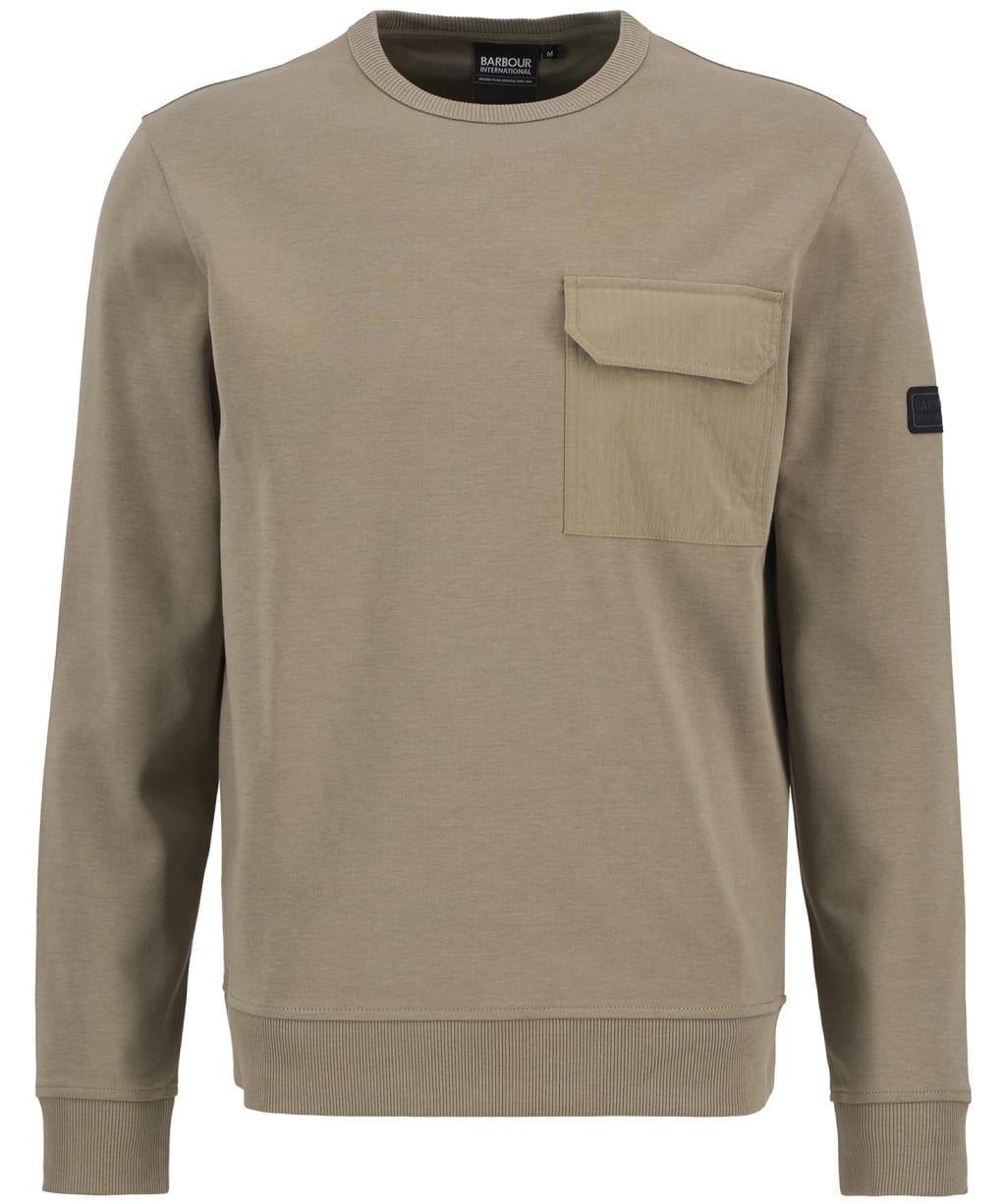 Men's Barbour International Ilford Interlock Crew Neck Sweatshirt - Brindle