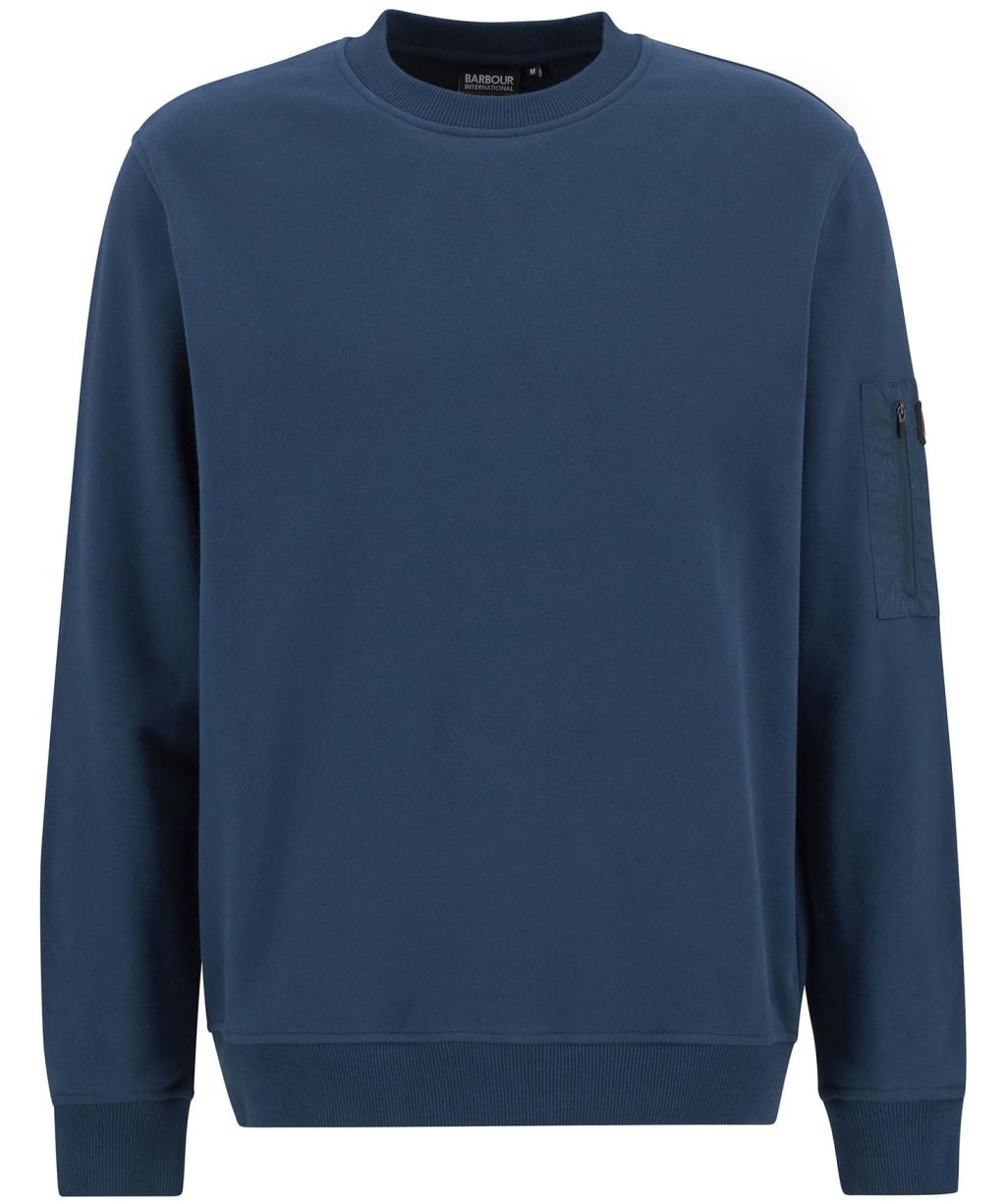 Men's Barbour International Grip Crew Neck Sweatshirt - Shaded Emerald