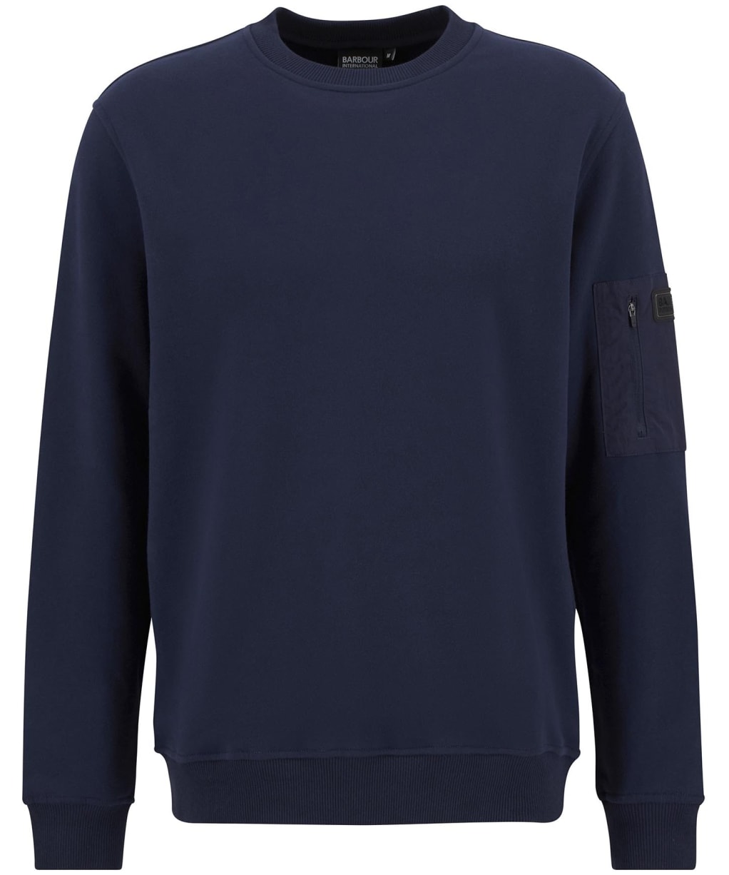 Men's Barbour International Grip Crew Neck Sweatshirt - Navy