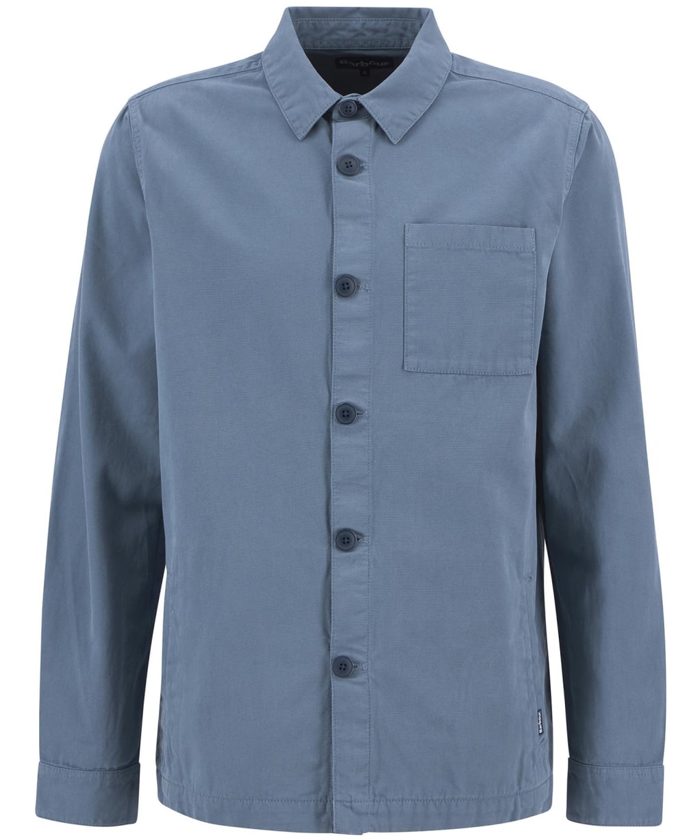 Men's Barbour Washed Overshirt - Bluestone