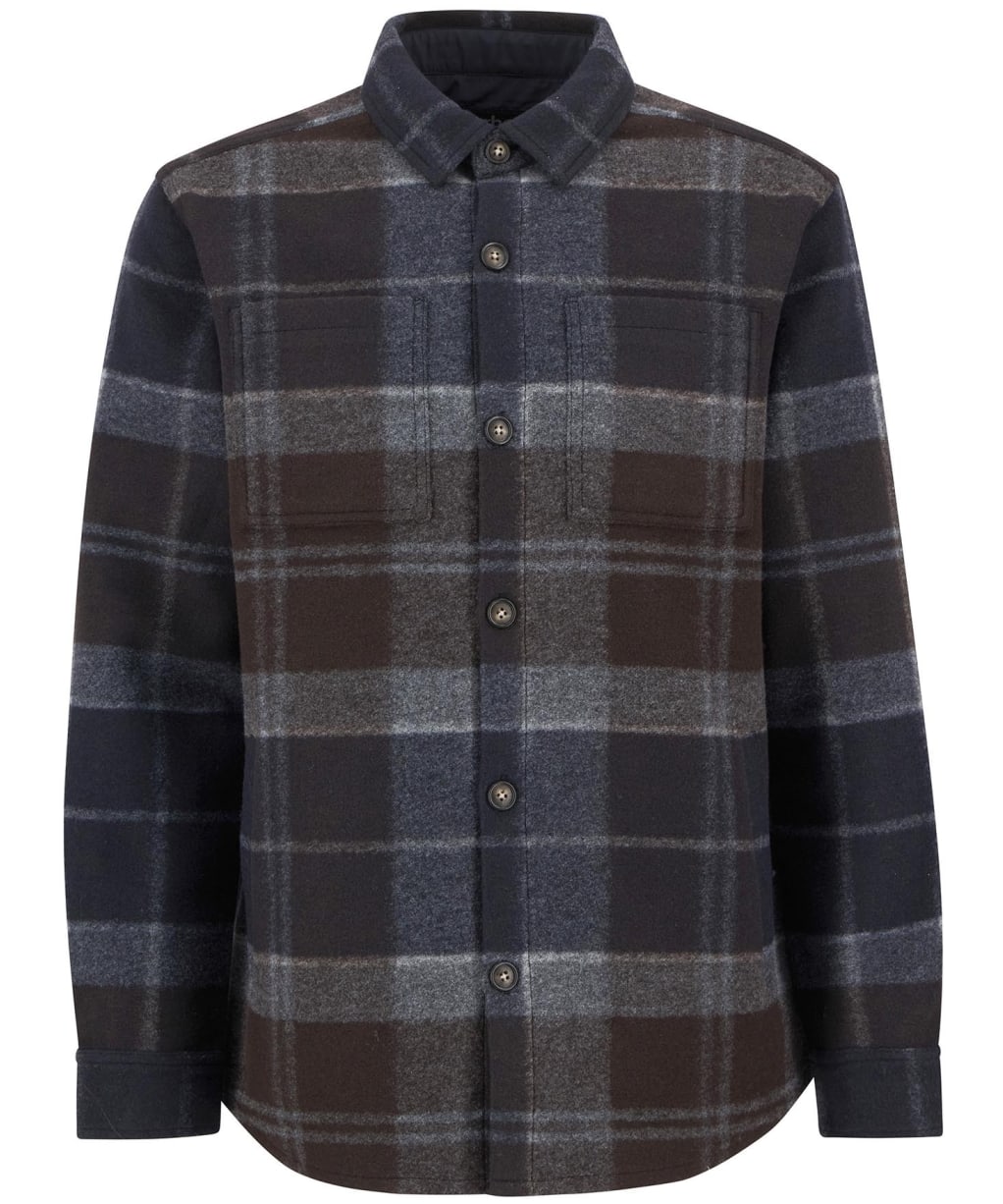 Men's Barbour Chapter Tailored Check Overshirt - Midnight Oak Tartan