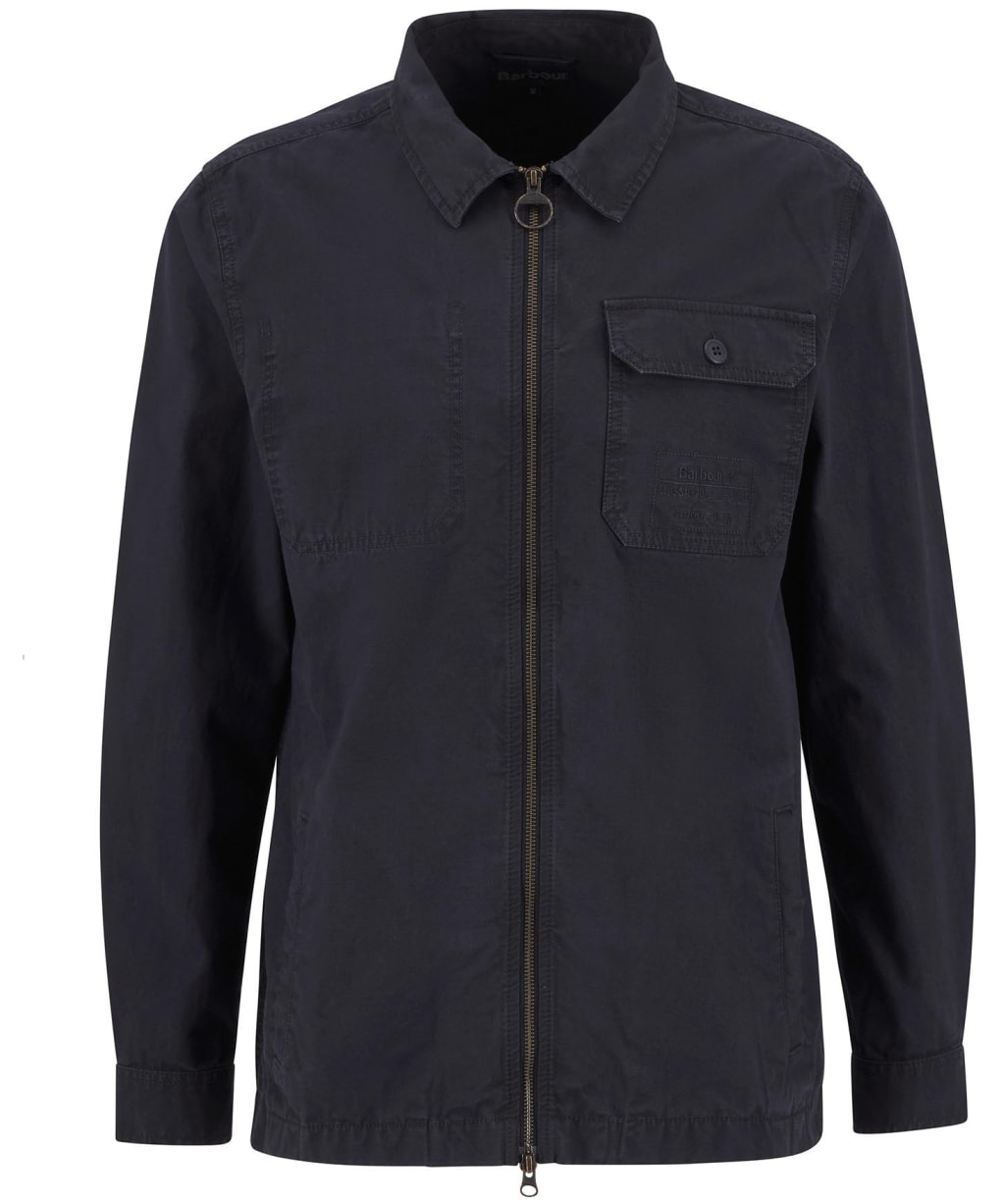 Men's Barbour Harton Relaxed Slub Overshirt - Dark Navy
