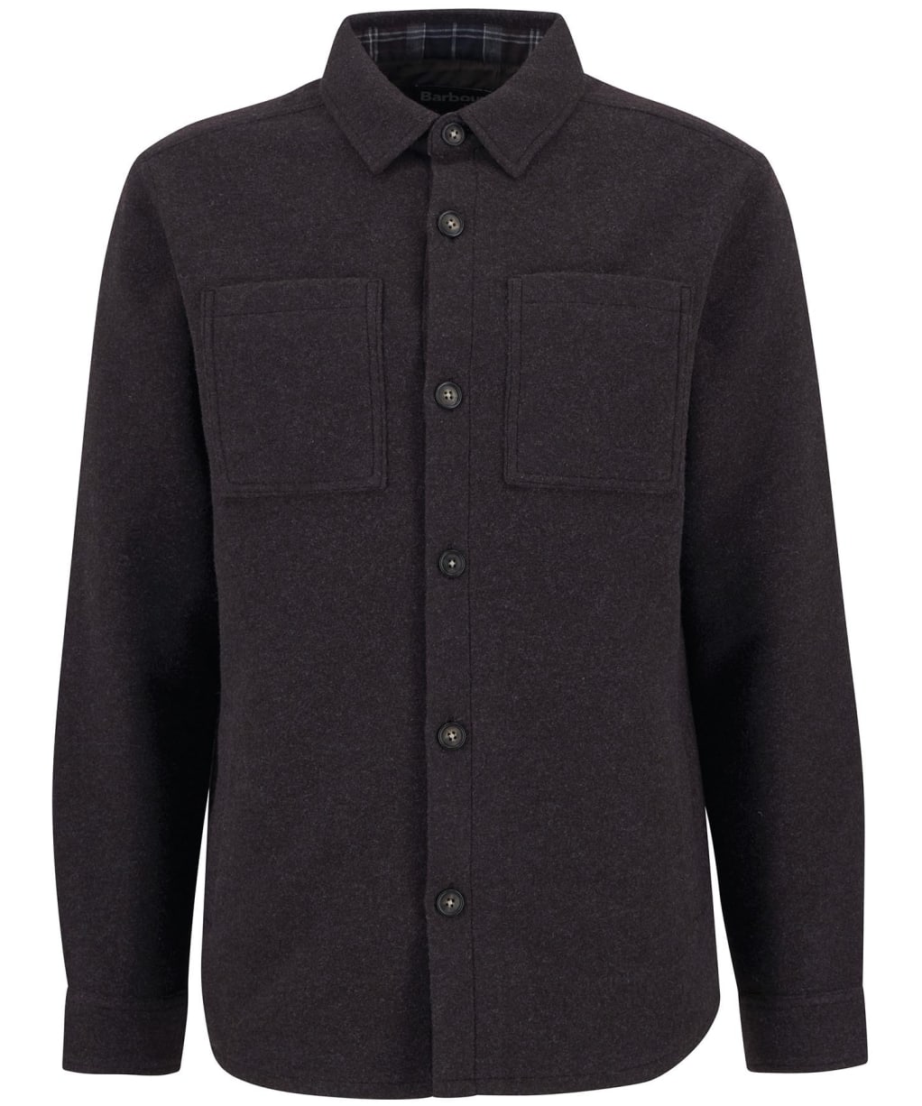 Men's Barbour Marlow Tailored Wool Blend Overshirt - Dark Oak