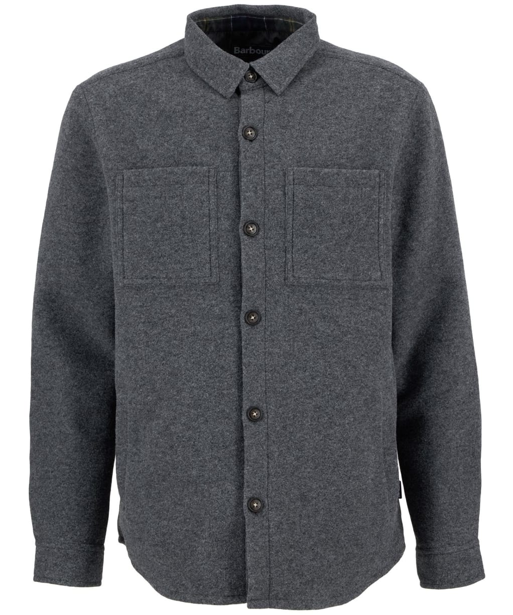Men's Barbour Marlow Tailored Wool Blend Overshirt - Dark Grey Marl