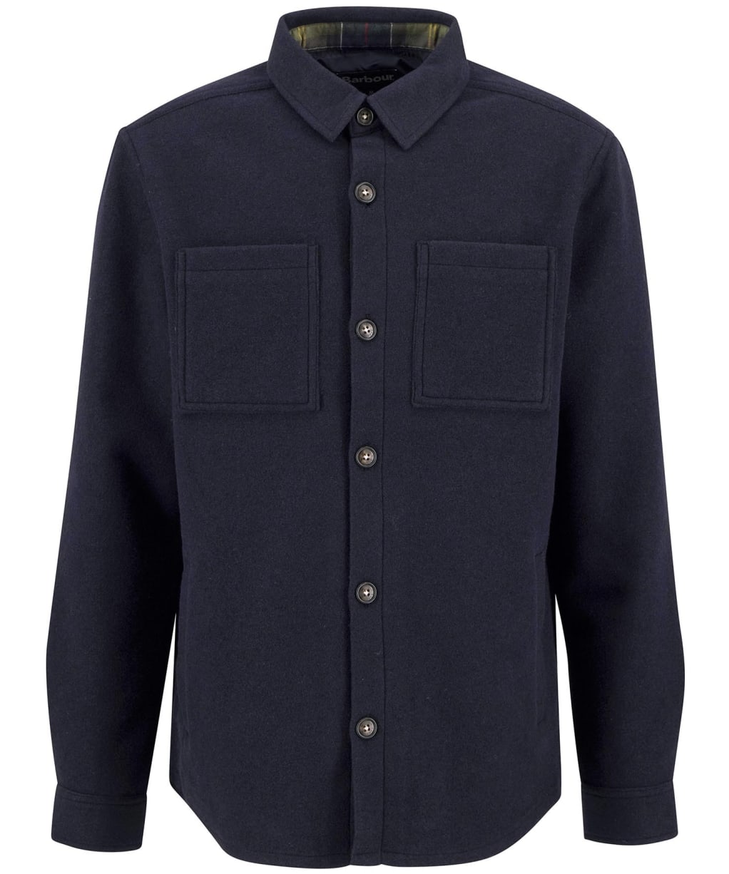 Men's Barbour Marlow Tailored Wool Blend Overshirt - Navy Marl