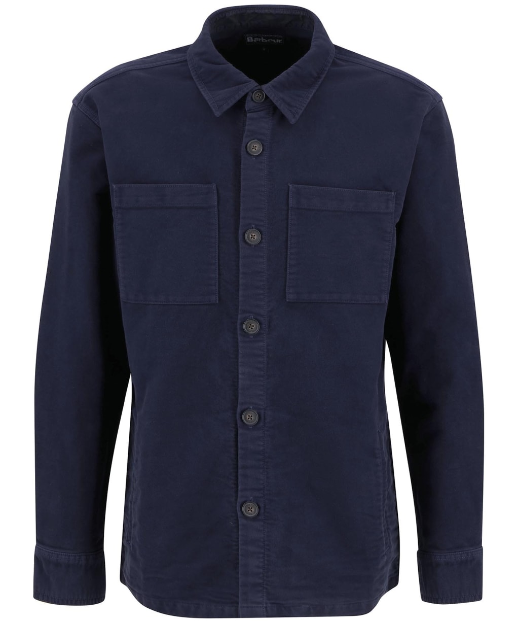 Men's Barbour Regular Moleskin Overshirt - Navy