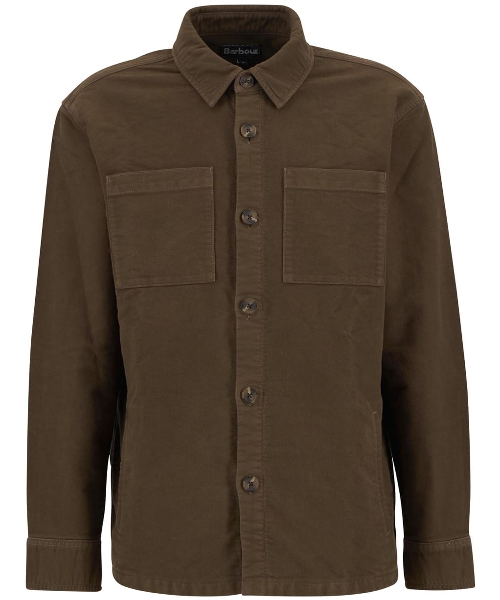 Men's Barbour Regular Moleskin Overshirt - Dark Sand