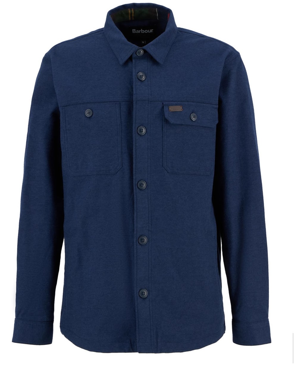Men's Barbour Giles Regular Twill Overshirt - Navy