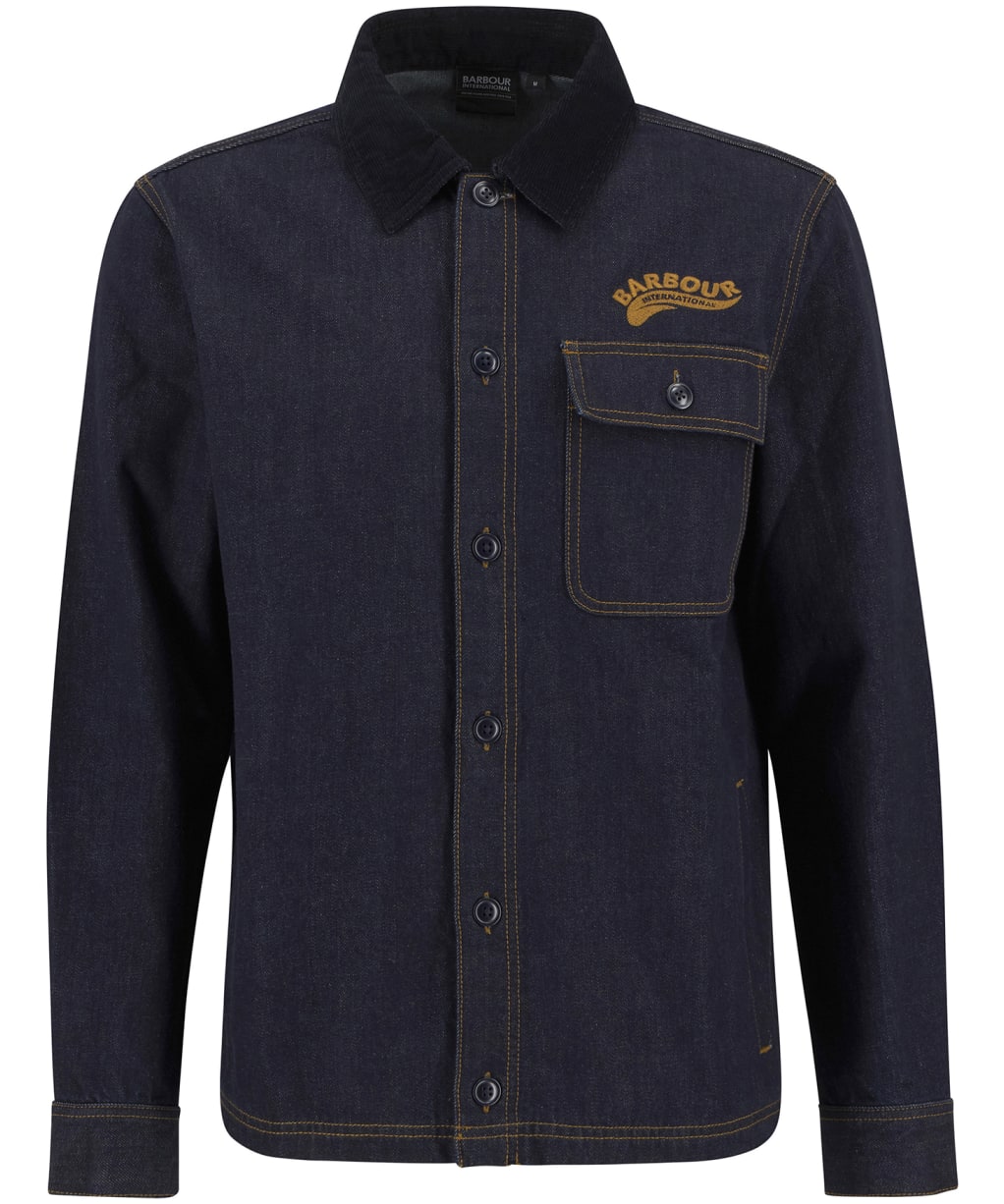 Men's Barbour International Pitstop Denim Overshirt - Raw