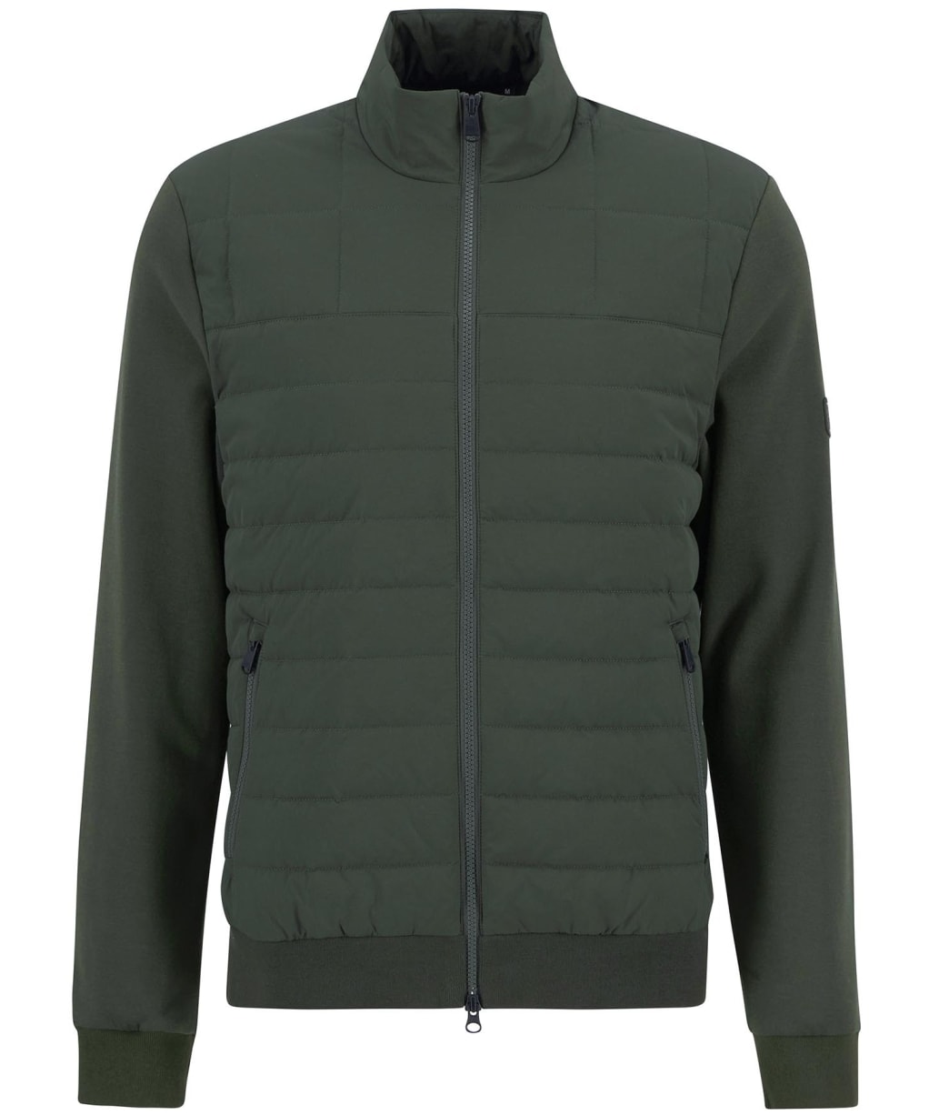 Men's Barbour International Collins Baffle Quilted Sweatshirt - Sage