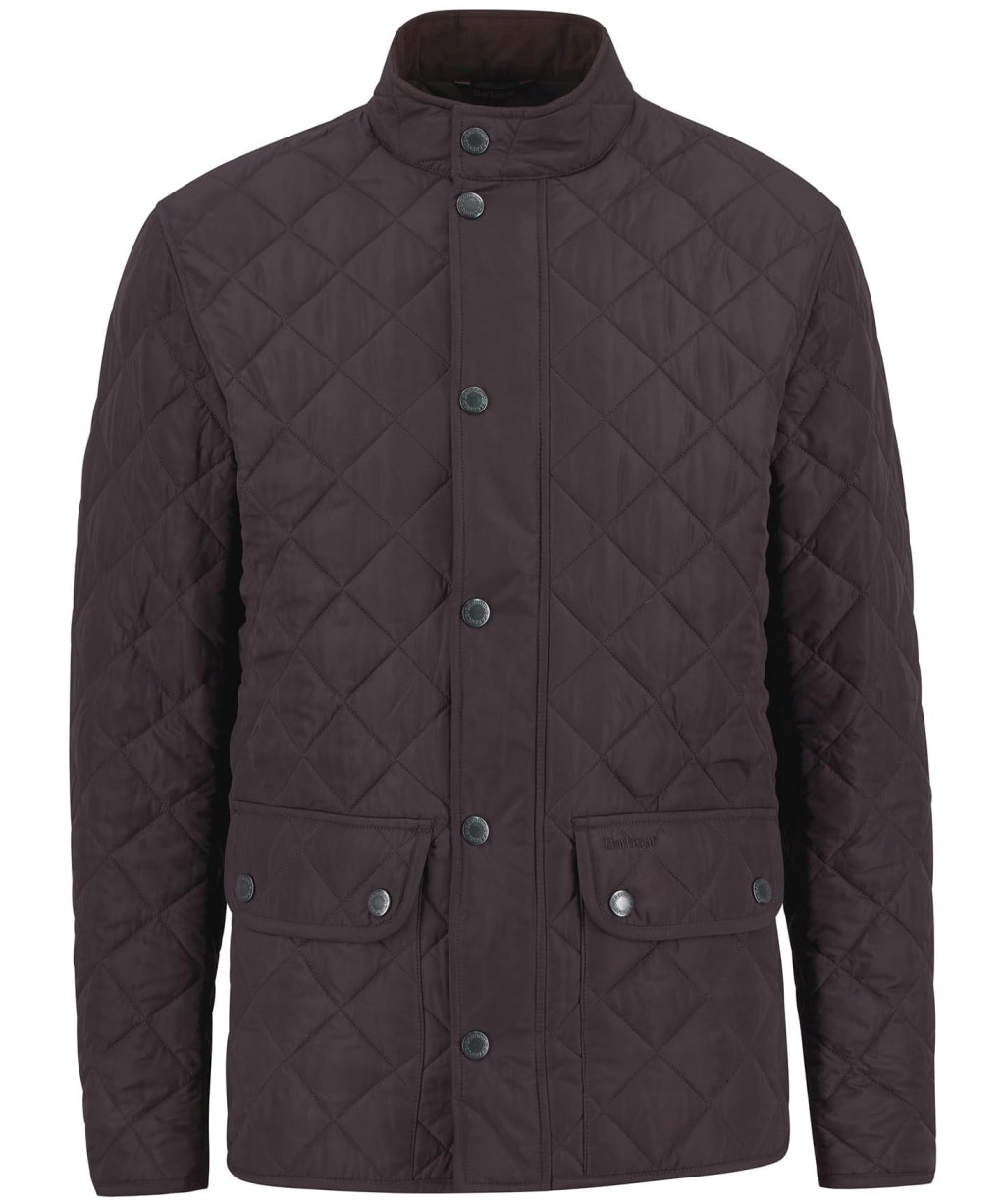 Men's Barbour Lowerdale Quilted Jacket - Black Oak / Classic Tartan
