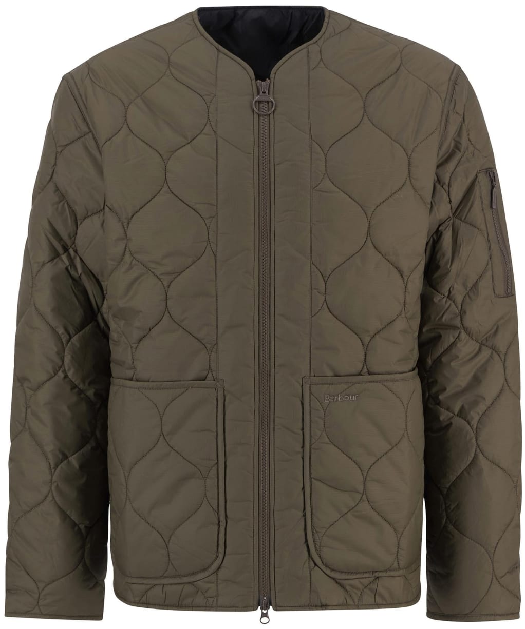 Men's Barbour Re-Engineered Utility Liddesdale Quilted Jacket - Dark Olive