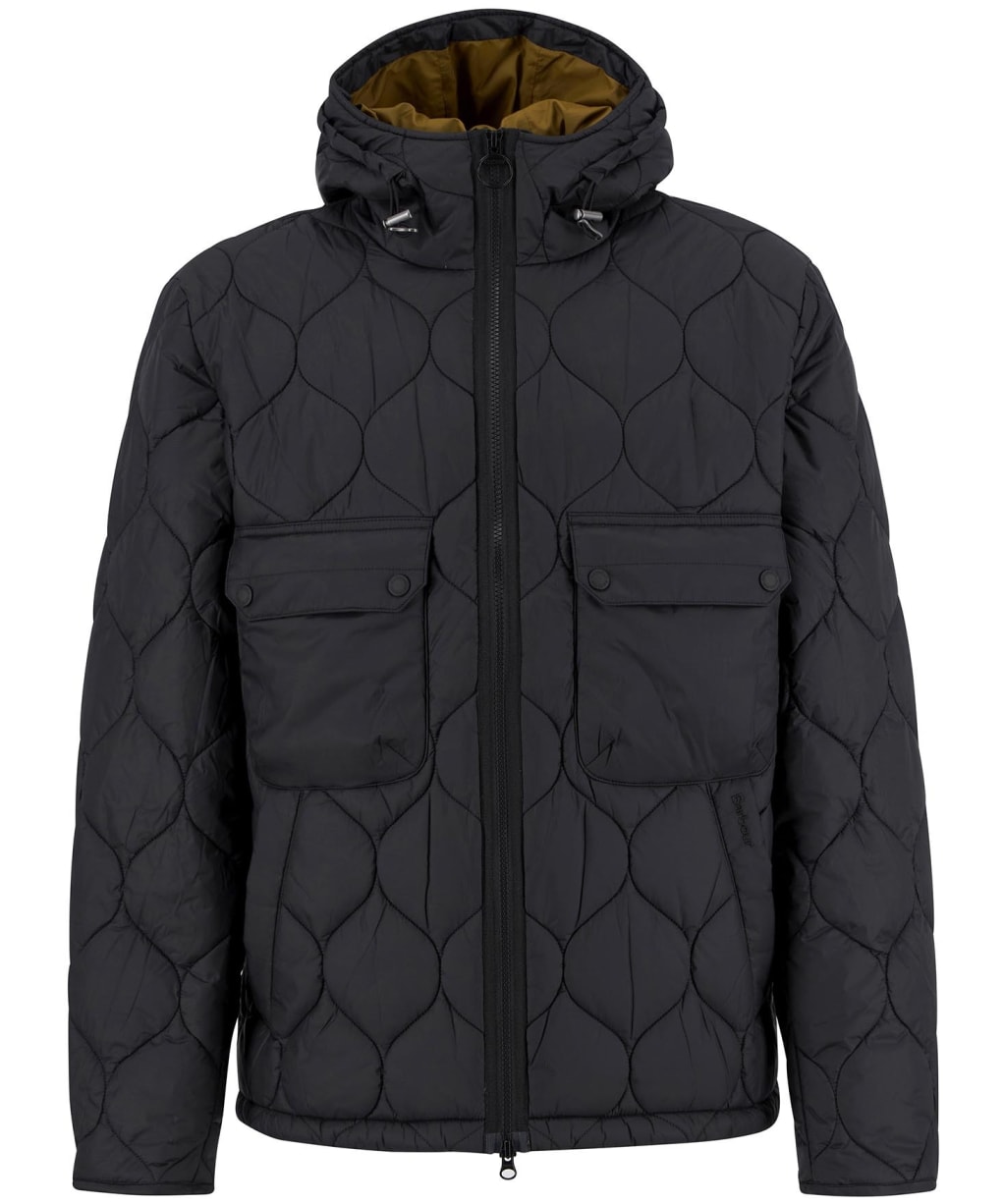 Men's Barbour Re-Engineered Hooded Spey Quilted Jacket - Black