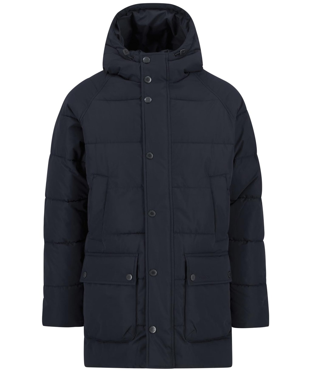 Men's Barbour Hooded Bedale Puffer Jacket - Dark Navy