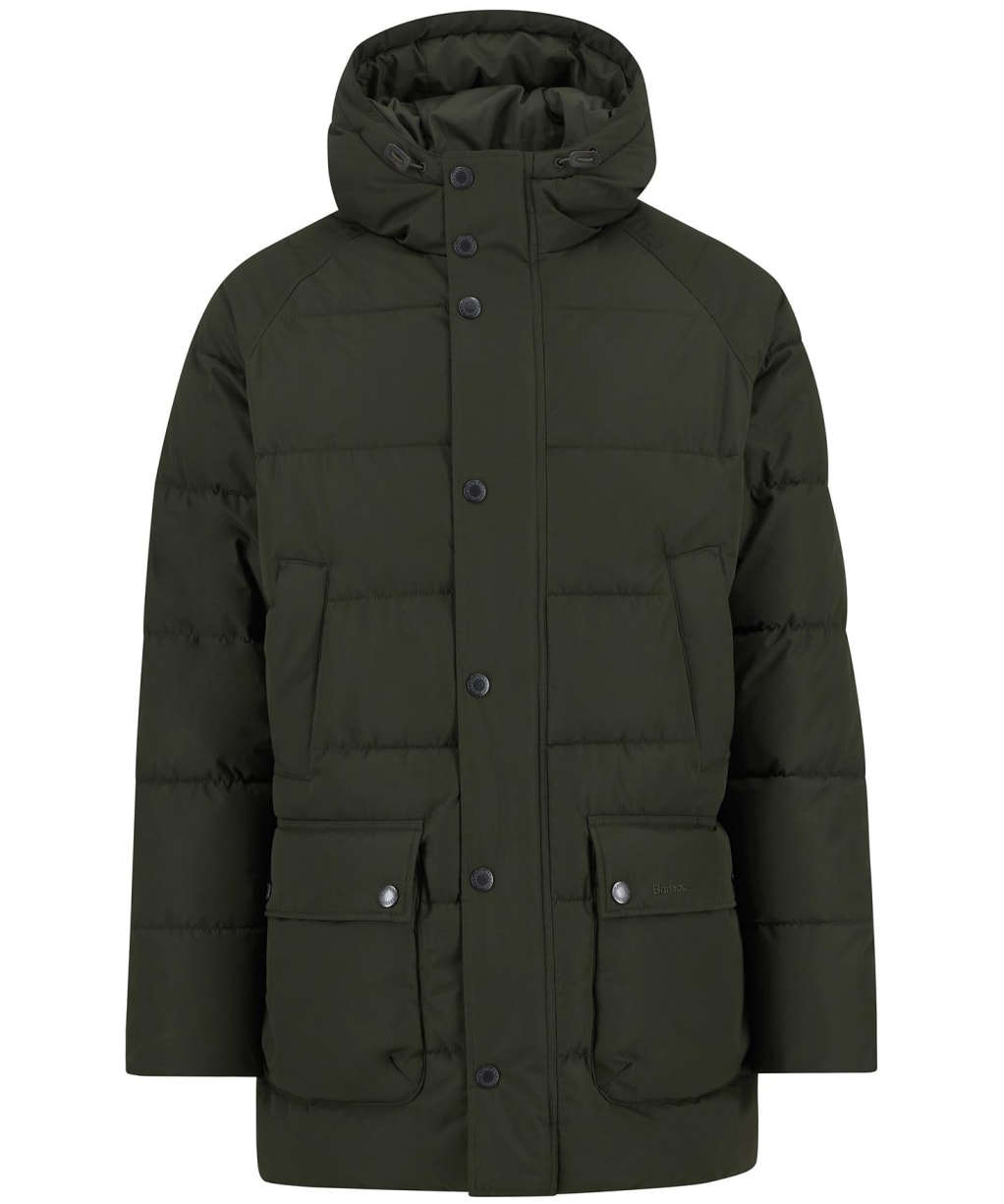 Men's Barbour Hooded Bedale Puffer Jacket - Sage