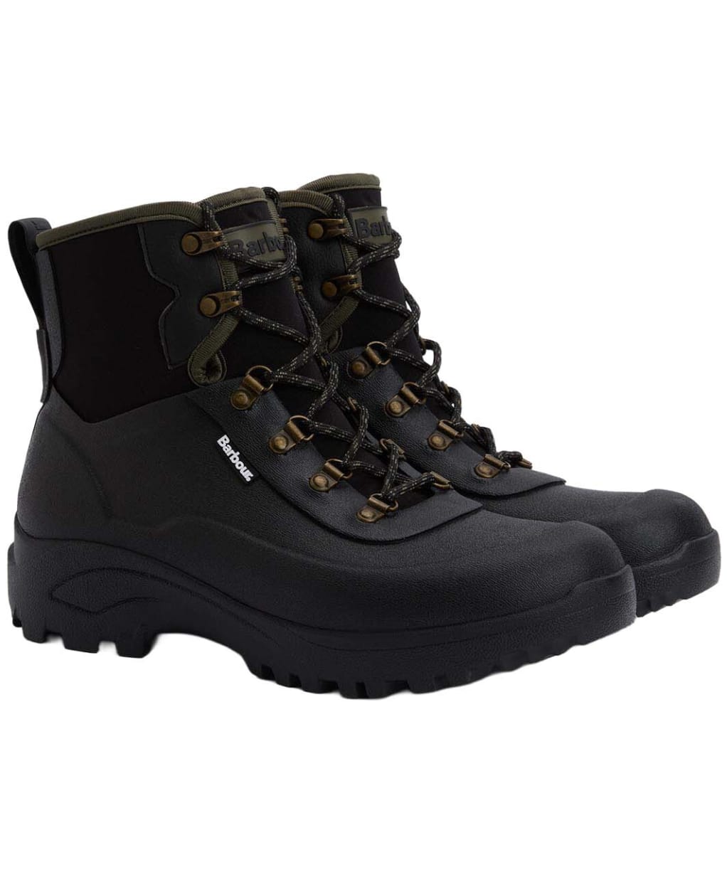 Men's Barbour Marlow Lace Up Welly - Black
