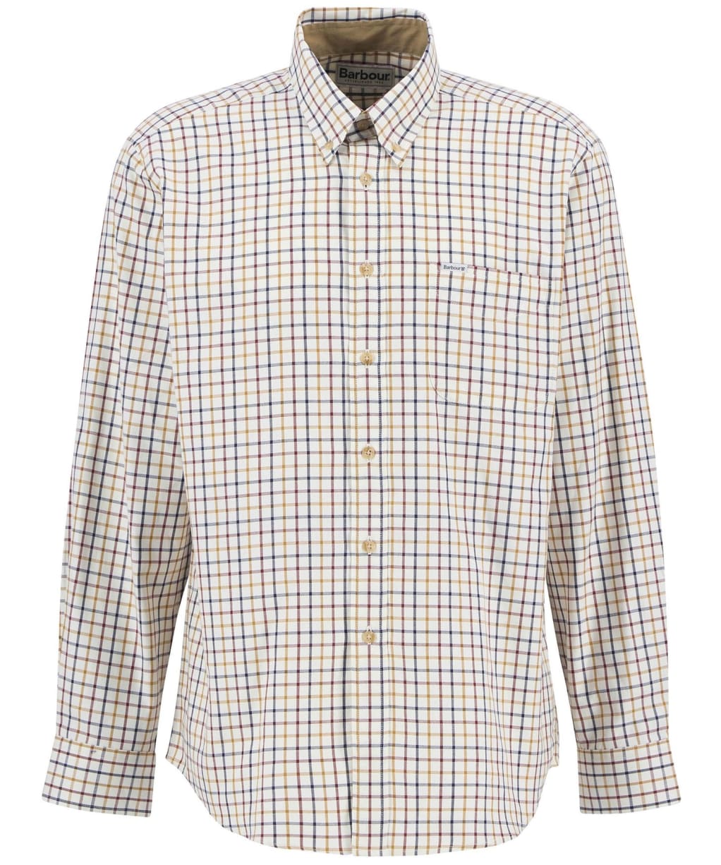 Men's Barbour Sporting Tattersall Shirt - Long Sleeve - Copper
