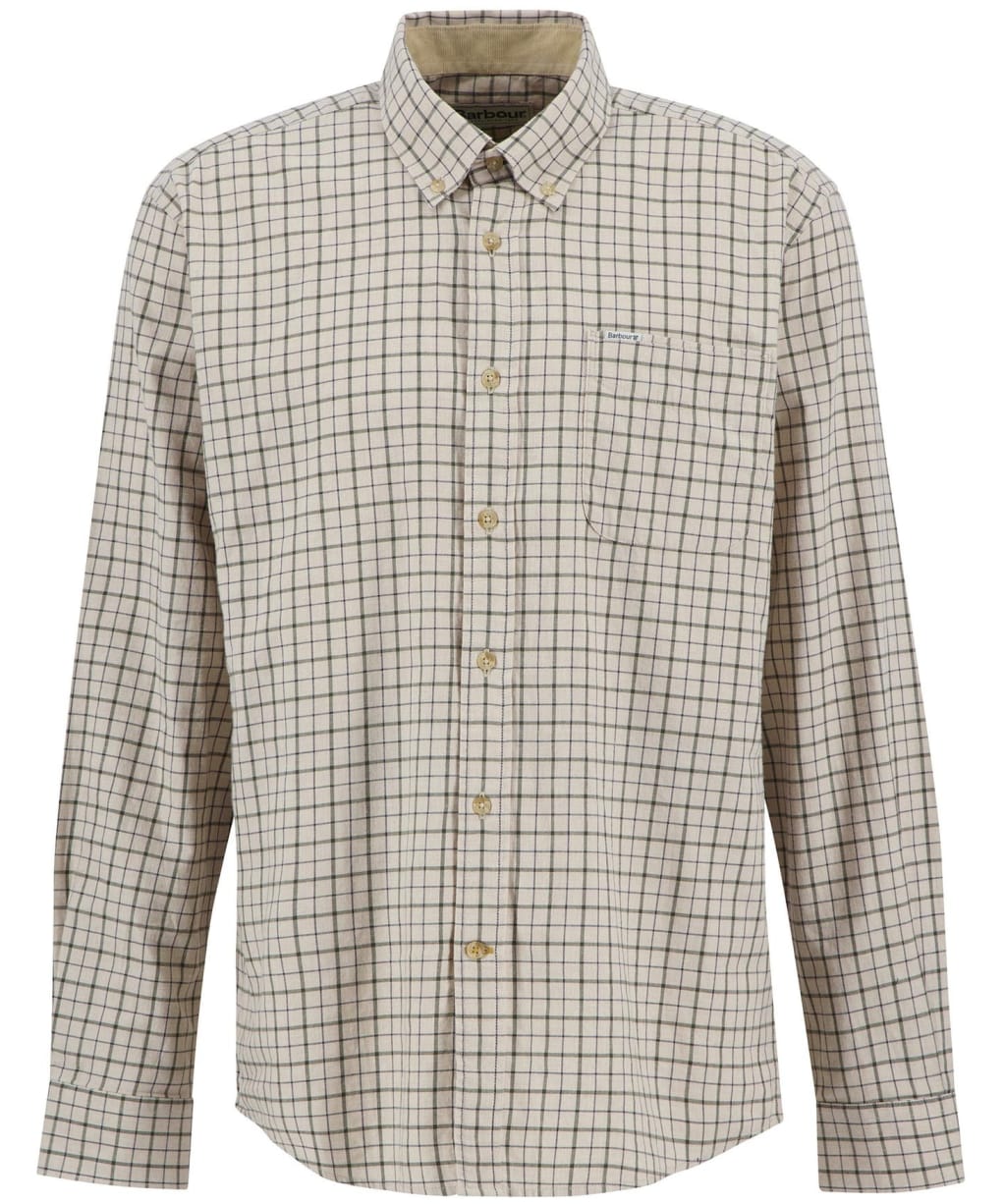 Men's Barbour Bank Check Shirt - Dark Ecru