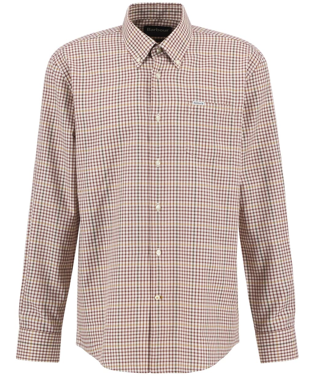 Men’s Barbour Henderson Thermo Weave Shirt - Fired Brick