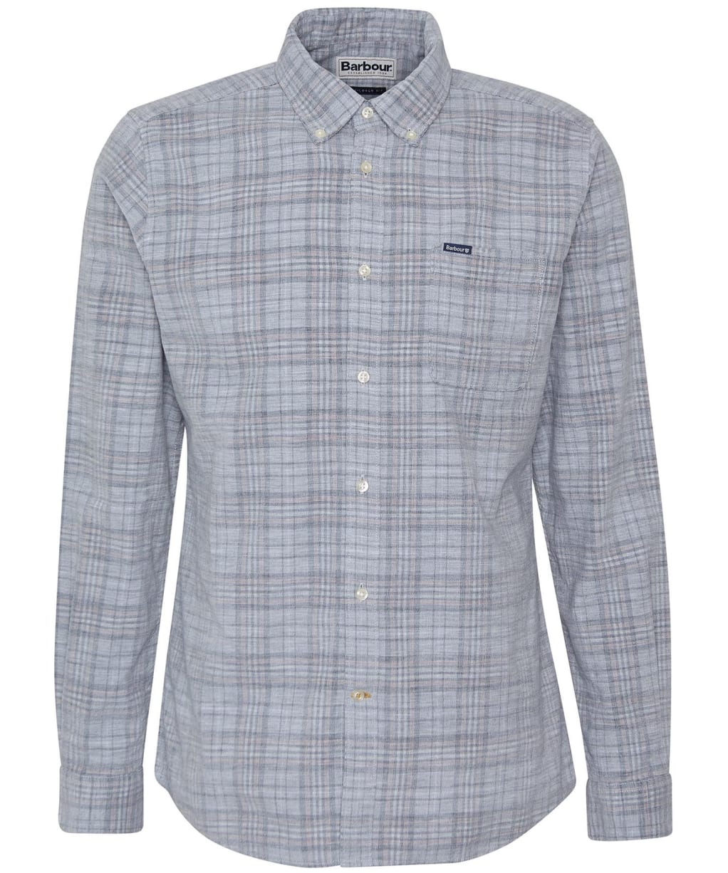 Men's Barbour Southfield Tailored Shirt - Light Grey Marl