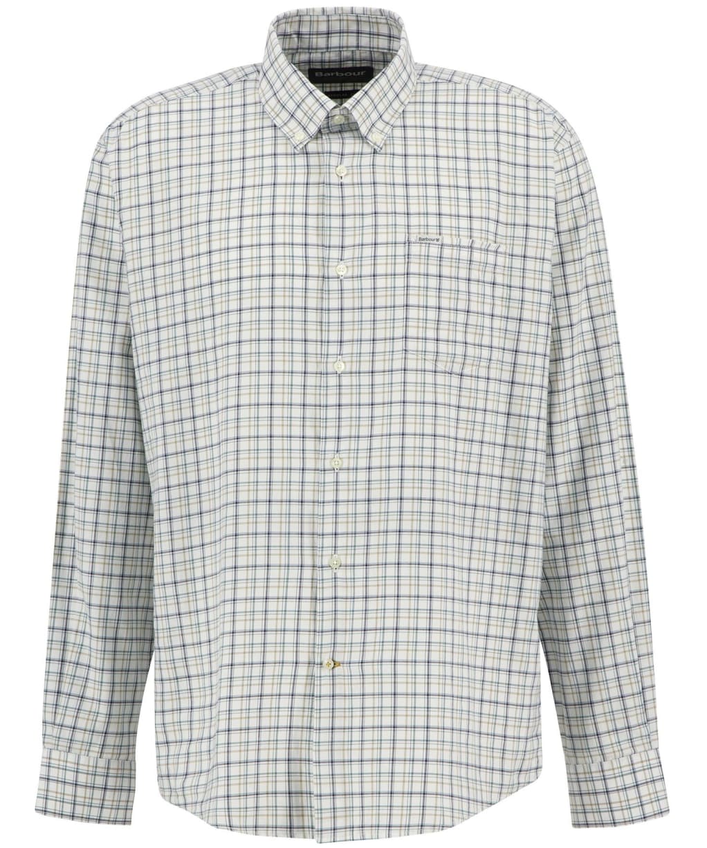 Men's Barbour Ashton Regular Tattersall Shirt - Mallard Green