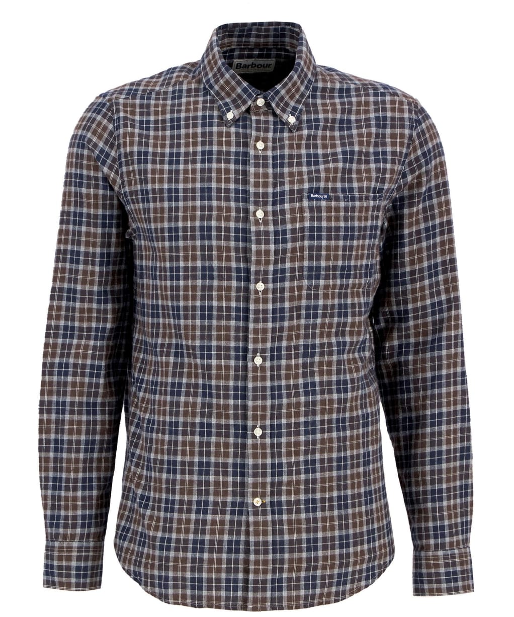 Men's Barbour Lanark Tartan Tailored Shirt - Midnight Oak Tartan