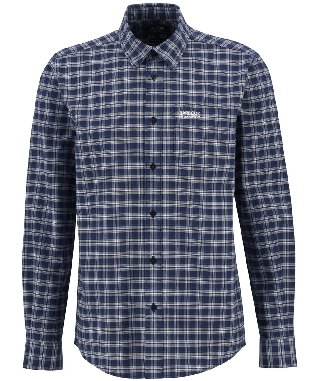 Men's Barbour International Hawks Check Oxford Shirt - Navy